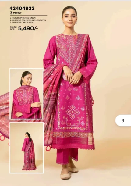3 Piece Printed Lawn