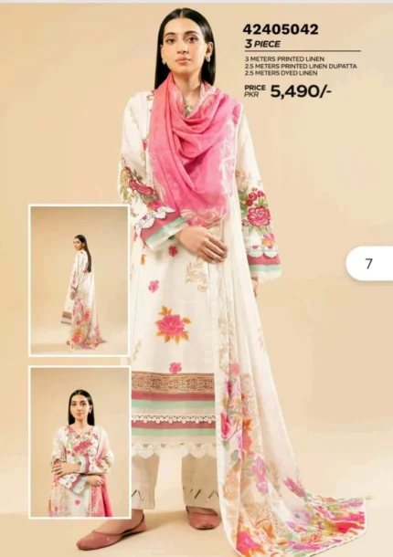 3 Piece Printed Lawn