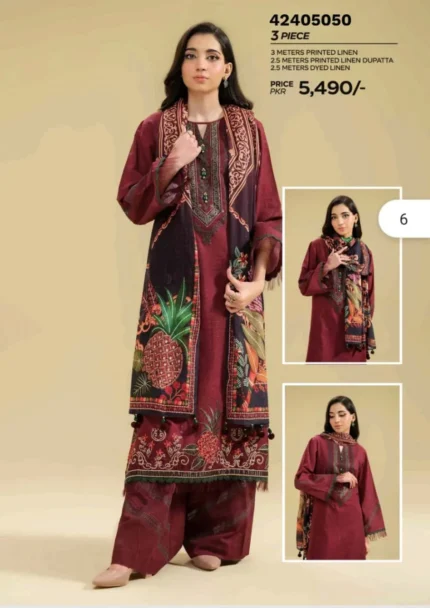 3 Piece Printed Lawn