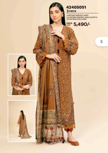 3 Piece Printed Lawn